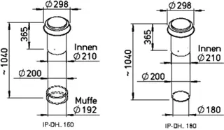 Helios IP-DHR 160, 180 Dachdurchführ. terra f. Rohr DN 160,180 – Bild 2