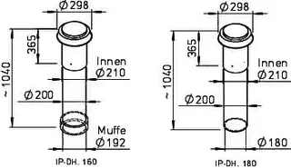 Helios IP-DHS 160, 180 Dachdurchführ.schwarz f.Rohr DN 160,180 – Bild 2