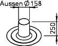 Helios IP-FDP 125 Alu-Dachpfanne f. Flachdach zu Dachhaube IP-DH 125 – Bild 2