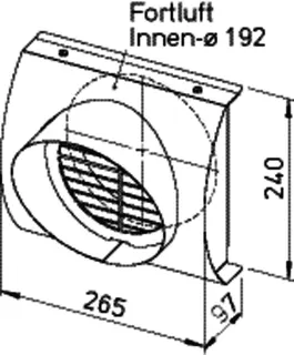 Helios IP-FBF 160 ISOPIPE-Fassadenblende Fortluft DN 160 – Bild 2