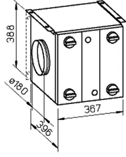 Helios SEWT-W Wärmetauschermodul vollisol., Stutzen DN 180 integr. Filter – Bild 2
