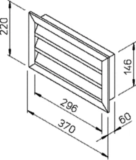 Helios WSG 30/15 Wetterschutzgitter rechteckig Aluminium eloxiert – Bild 2