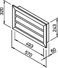 Helios WSG 50/25 Wetterschutzgitter rechteckig Aluminium eloxiert – Bild 2