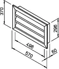 Helios WSG 50/30 Wetterschutzgitter rechteckig Aluminium eloxiert – Bild 2