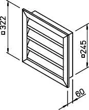 Helios WSG 250 Wetterschutzgitter Aluminium natur eloxiert – Bild 2