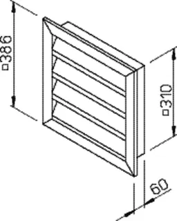 Helios WSG 315 Wetterschutzgitter Aluminium natur eloxiert – Bild 2