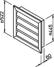 Helios WSG 450 Wetterschutzgitter Aluminium natur eloxiert – Bild 2
