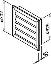 Helios WSG 630 Wetterschutzgitter Aluminium natur eloxiert – Bild 2
