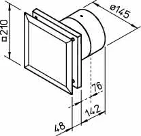 Helios M1/150 F Minivent DN150 zweistufig Feuchte – Bild 2