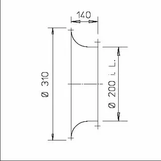 Helios ASD 200 Ansaugdüse (ohne Schutzgitter) Außendurchm. 310 mm – Bild 2