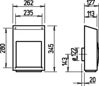 Helios AV 125 Außenwand-Abluftventilator DN 125mm – Bild 2