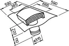 Helios DDF 315 Dachdurchführung DN 315 mm ziegelrot – Bild 2