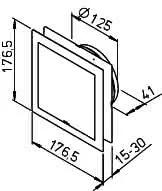 Helios DLV 125 Design-Lüftungsventil f. Ab- u. Zuluft, einstellbar, G2-Filter – Bild 2