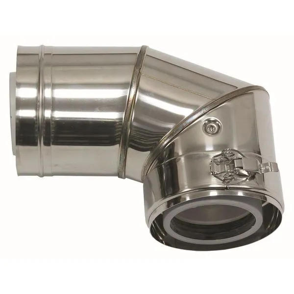Vaillant Bogen 87 Gr, 80/125 mm für Fassadenverlegung konz. PP/Edelstahl
