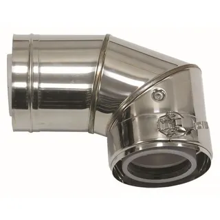 Vaillant Bogen 87 Gr, 80/125 mm für Fassadenverlegung konz. PP/Edelstahl