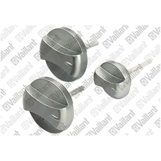 Vaillant Knopf, platin, Set a 3 Stück, Vaillant-Nr. 114289
