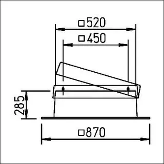 Helios FDS 250/315 Flachdachsockel aus GFK mit Klappmechanismus – Bild 2