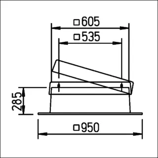 Helios FDS 400 Flachdachsockel aus GFK mit Klappmechanismus – Bild 2