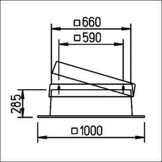 Helios FDS 450 Flachdachsockel aus GFK mit Klappmechanismus – Bild 2