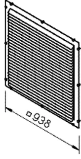 Helios GB-WSG 710/EC630 Wetterschutzgitter zu GB NG 710, EC 630 – Bild 2