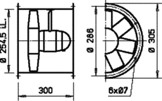 Helios HRFD 250/2 Axialventilator 3-PH, Regelbar – Bild 2