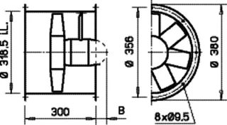 Helios HRFD 315/4 Axialventilator 3-PH, Regelbar – Bild 2