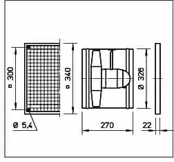 Helios HSD 315/4 Axialventilator 3-PH, Regelbar m. Gitter – Bild 2