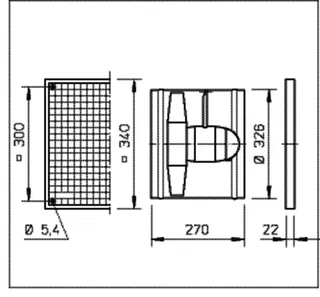 Helios HSW 315/4 Axialventilator 1-PH, Regelbar m. Gitter – Bild 2