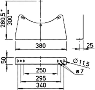 Helios MK 315-355 Montagekonsolen Stahl verzinkt 1 Satz = 2 Stück – Bild 2