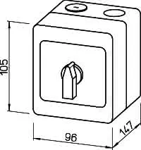 Helios PWDA Polum- und Wendeschalter f. 3-PH Dahlander Motoren , max. 25A – Bild 2