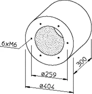Helios RSD 225/300 Rohrschalldämpfer für Flanschanschluß – Bild 2