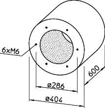 Helios RSD 250/600 Rohrschalldämpfer für Flanschanschluß – Bild 2