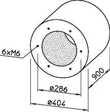 Helios RSD 250/900 Rohrschalldämpfer für Flanschanschluß – Bild 2
