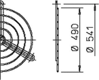 Helios SG 500 Schutzgitter zu Rohrflansch – Bild 2