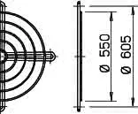 Helios SG 560 Schutzgitter zu Rohrflansch – Bild 2