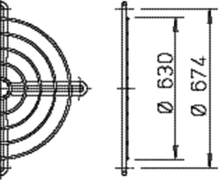 Helios SG 630 Schutzgitter zu Rohrflansch – Bild 2