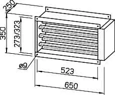 Helios EHR-K 24/50/25-30 Elektro-Heizreg. 23,4KW 400V,rechteckig – Bild 2