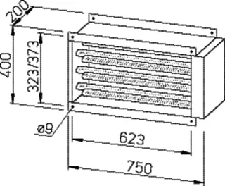 Helios EHR-K 30/60/30-35 Elektro-Heizreg. 28,8KW 400V,rechteckig – Bild 2