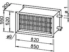 Helios WHR 2/80/50 Warmwasser-Heizregister – Bild 2