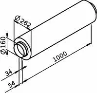 Helios FSD 160 Flex. Rohrschalldämpfer L=1 m, DN 160 – Bild 2