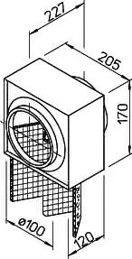 Helios LFBR 100 Luftfilter-Box für Rohr DN 100 mm – Bild 2