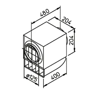 Helios LFBR 125 F7 Luftfilter-Box F7 für Rohr DN 125 mm – Bild 2