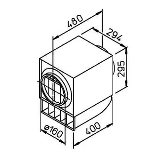 Helios LFBR 160 F7 Luftfilter-Box F7 für Rohr DN 160 mm – Bild 2