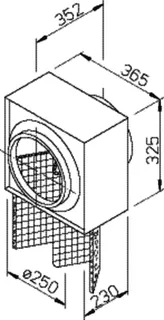 Helios LFBR 250 Luftfilter-Box für Rohr DN 250 mm – Bild 2