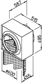 Helios LFBR 400 Luftfilter-Box für Rohr DN 400 mm – Bild 2