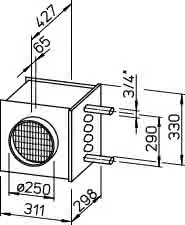 Helios WHR 250 Warmwasser-Heizregister für Rohr-DN250 – Bild 2