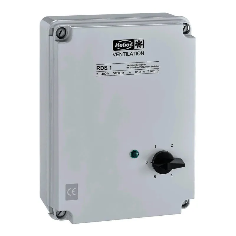 Helios RDS 4 Trafo-Drehzahlsteller mit Motorvollschutzeinr. 3-PH 4,0 A