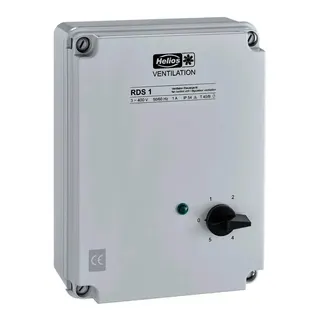 Helios RDS 1 Trafo-Drehzahlsteller mit Motorvollschutzeinr. 3-PH, 1,0 A