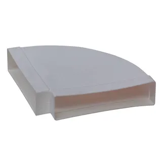 Helios FBH 90 Flachkanal Bogen horiz., 90 Grad, Kunststoff weiß