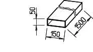 Helios FK 150 Flachkanal L=1500 mm 150 x 50 mm, Stahlblech verz. – Bild 2